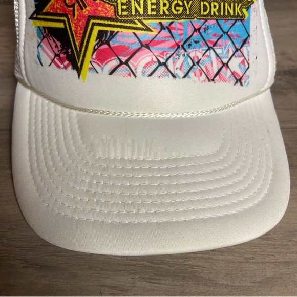 ROCKSTAR ENERGY DRINK PROMO SNAPBACK‎ TRUCKER HAT CAP WHITE - Picture 3 of 10